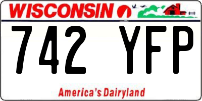 WI license plate 742YFP