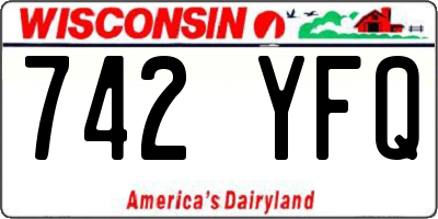 WI license plate 742YFQ