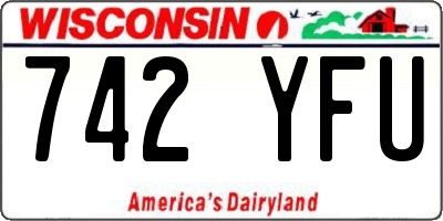 WI license plate 742YFU