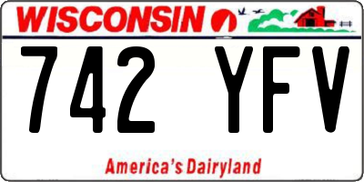 WI license plate 742YFV