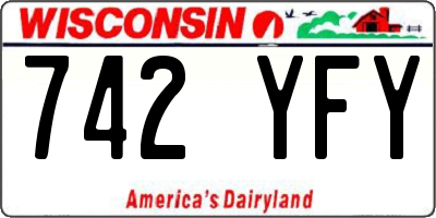 WI license plate 742YFY