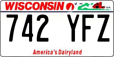 WI license plate 742YFZ