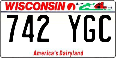 WI license plate 742YGC