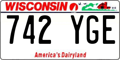 WI license plate 742YGE
