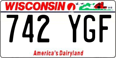 WI license plate 742YGF