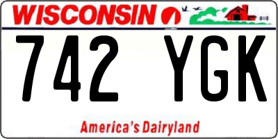 WI license plate 742YGK