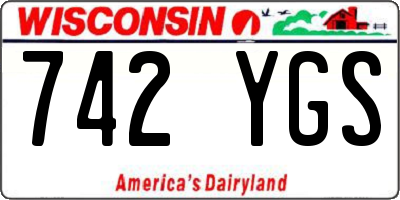 WI license plate 742YGS