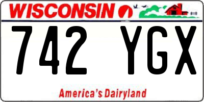 WI license plate 742YGX