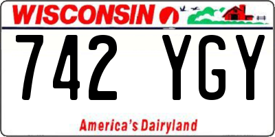 WI license plate 742YGY