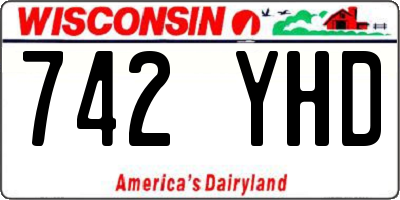 WI license plate 742YHD