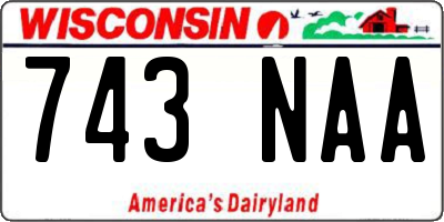 WI license plate 743NAA