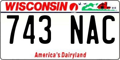 WI license plate 743NAC