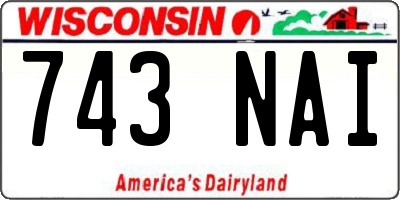 WI license plate 743NAI