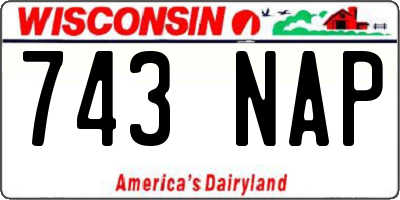 WI license plate 743NAP