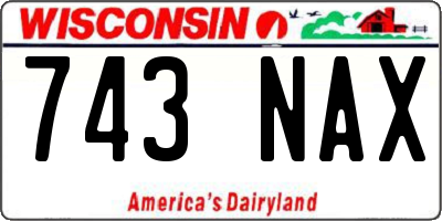 WI license plate 743NAX