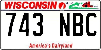 WI license plate 743NBC