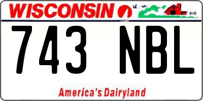 WI license plate 743NBL