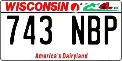 WI license plate 743NBP