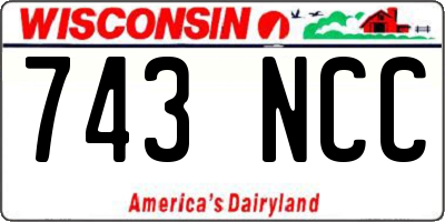 WI license plate 743NCC