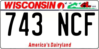 WI license plate 743NCF