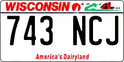 WI license plate 743NCJ