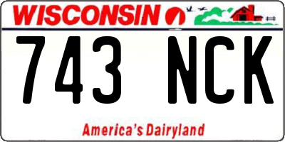 WI license plate 743NCK