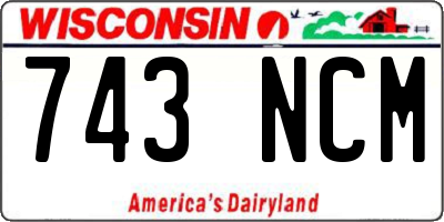 WI license plate 743NCM