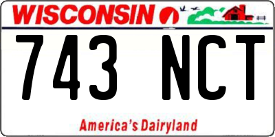 WI license plate 743NCT