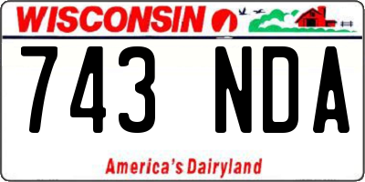 WI license plate 743NDA