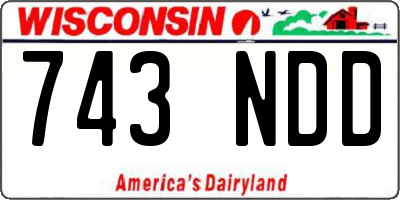 WI license plate 743NDD