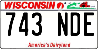WI license plate 743NDE