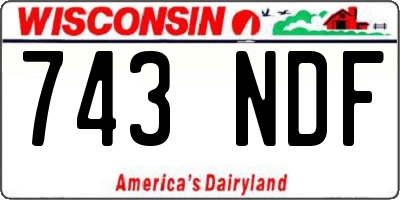 WI license plate 743NDF
