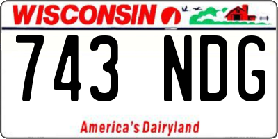 WI license plate 743NDG