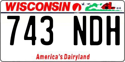WI license plate 743NDH