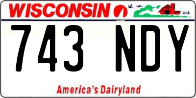 WI license plate 743NDY