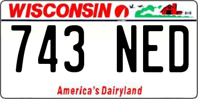 WI license plate 743NED