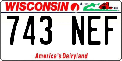 WI license plate 743NEF