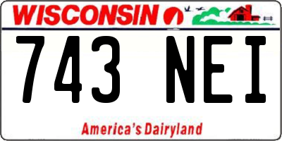 WI license plate 743NEI