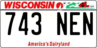 WI license plate 743NEN