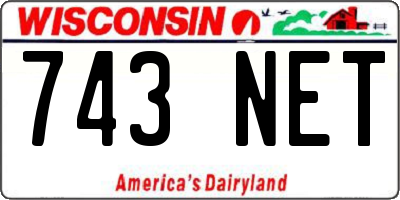 WI license plate 743NET