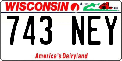 WI license plate 743NEY