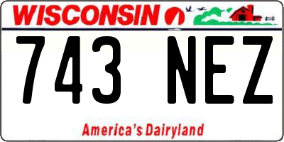 WI license plate 743NEZ