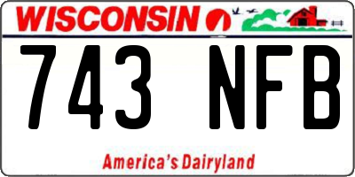 WI license plate 743NFB