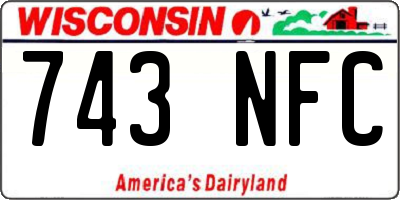 WI license plate 743NFC
