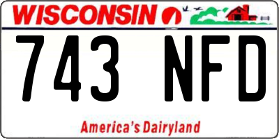 WI license plate 743NFD