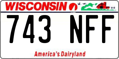 WI license plate 743NFF