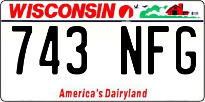 WI license plate 743NFG