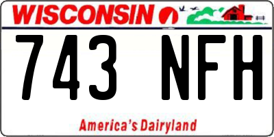 WI license plate 743NFH