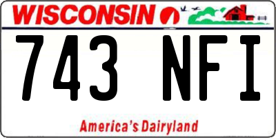 WI license plate 743NFI