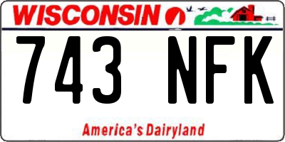WI license plate 743NFK
